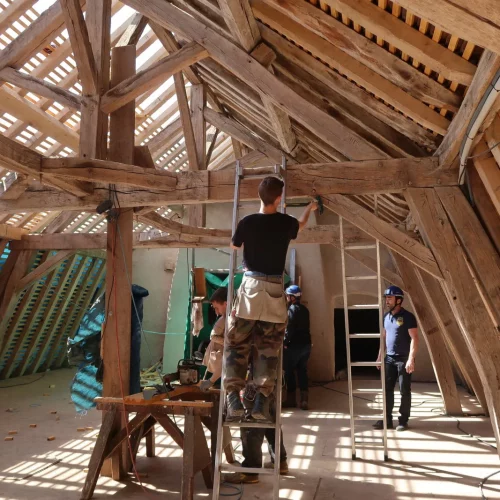 Restauration charpente toiture château